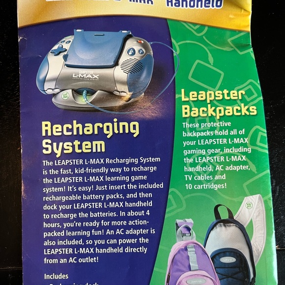 Leapster Blue Handheld Gaming Console